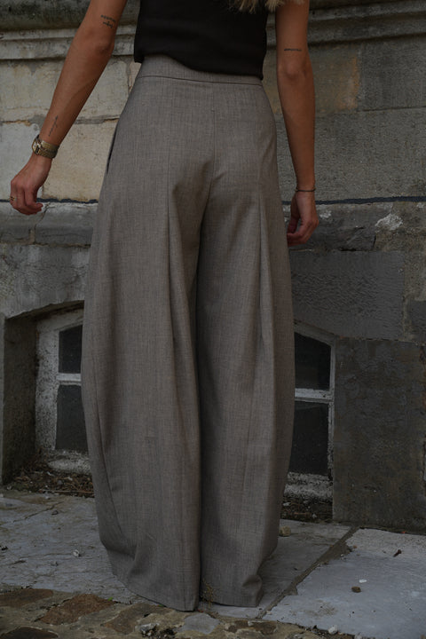 Tess taupe - Pantalon tailleur