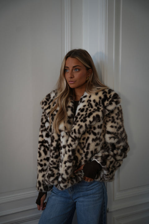Jina léopard - Manteau fourrure