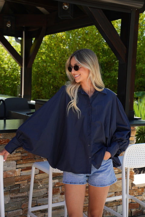 Lycia marine - Chemise ample