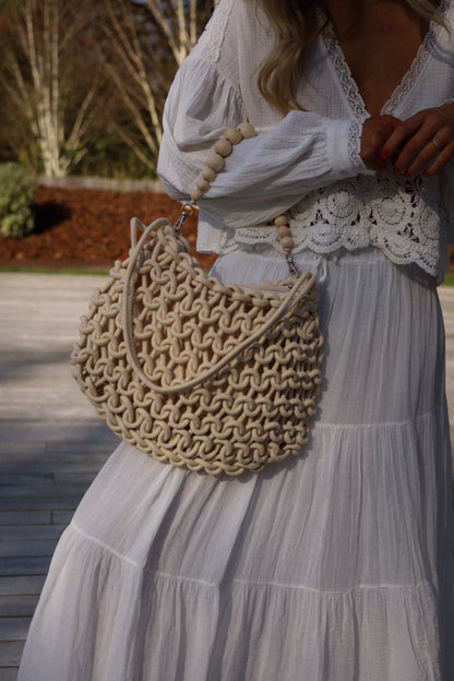 Millo beige - Sac crochet