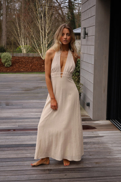 Iris beige - Robe longue