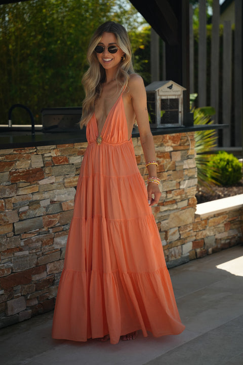 Filipa orange - Robe soleil
