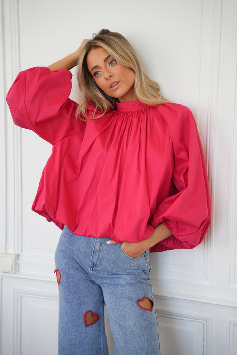 Lorena rouge - Blouse dos nu