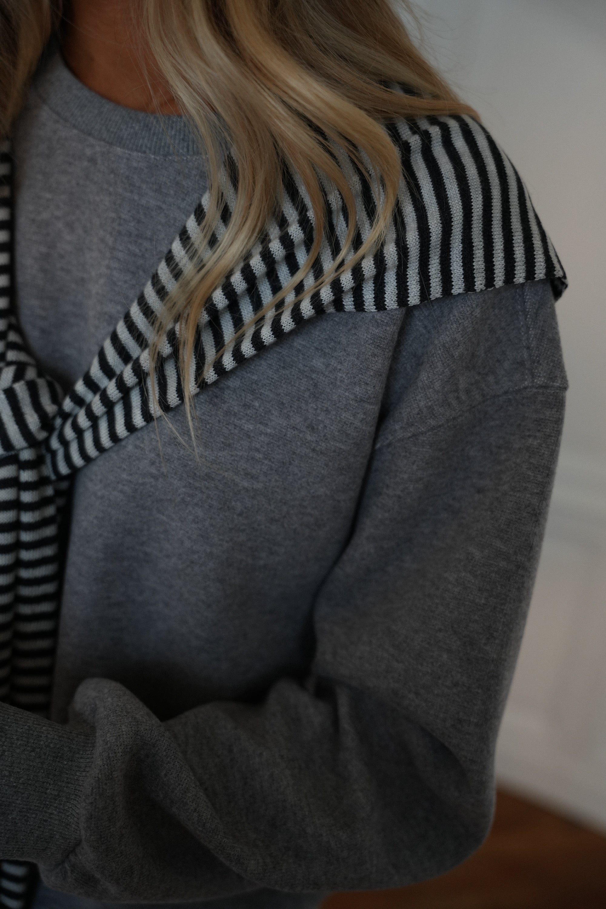 Nico gris clair - Sweat marinière