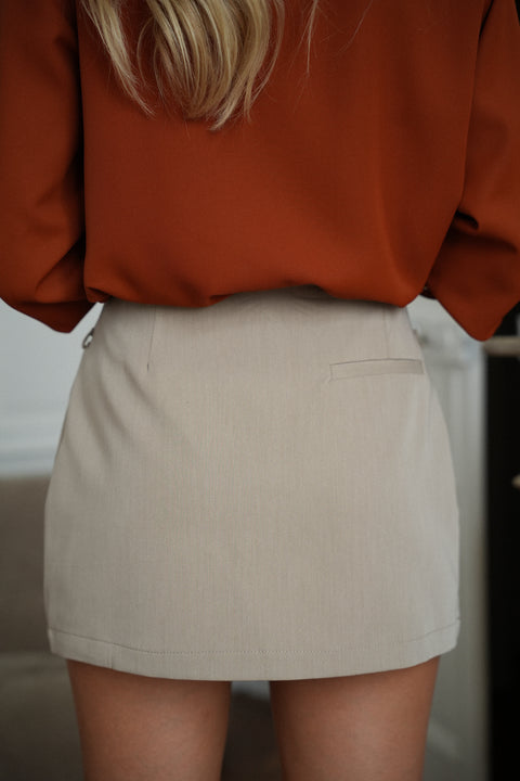 Tara beige - Jupe short