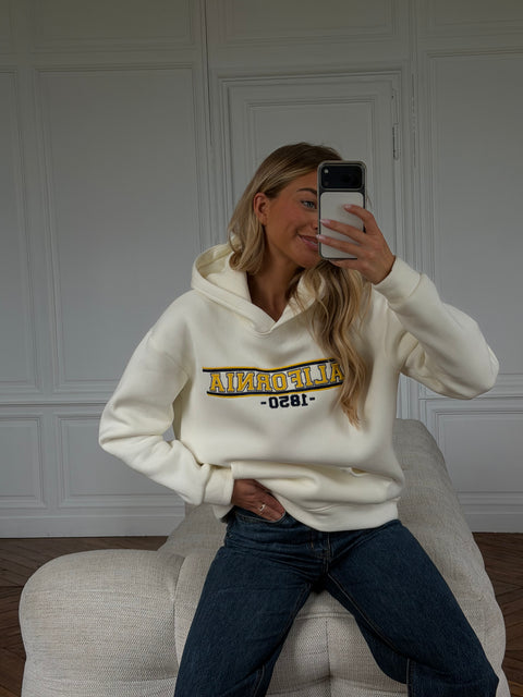 Kalli écru - Sweat-shirt brodé