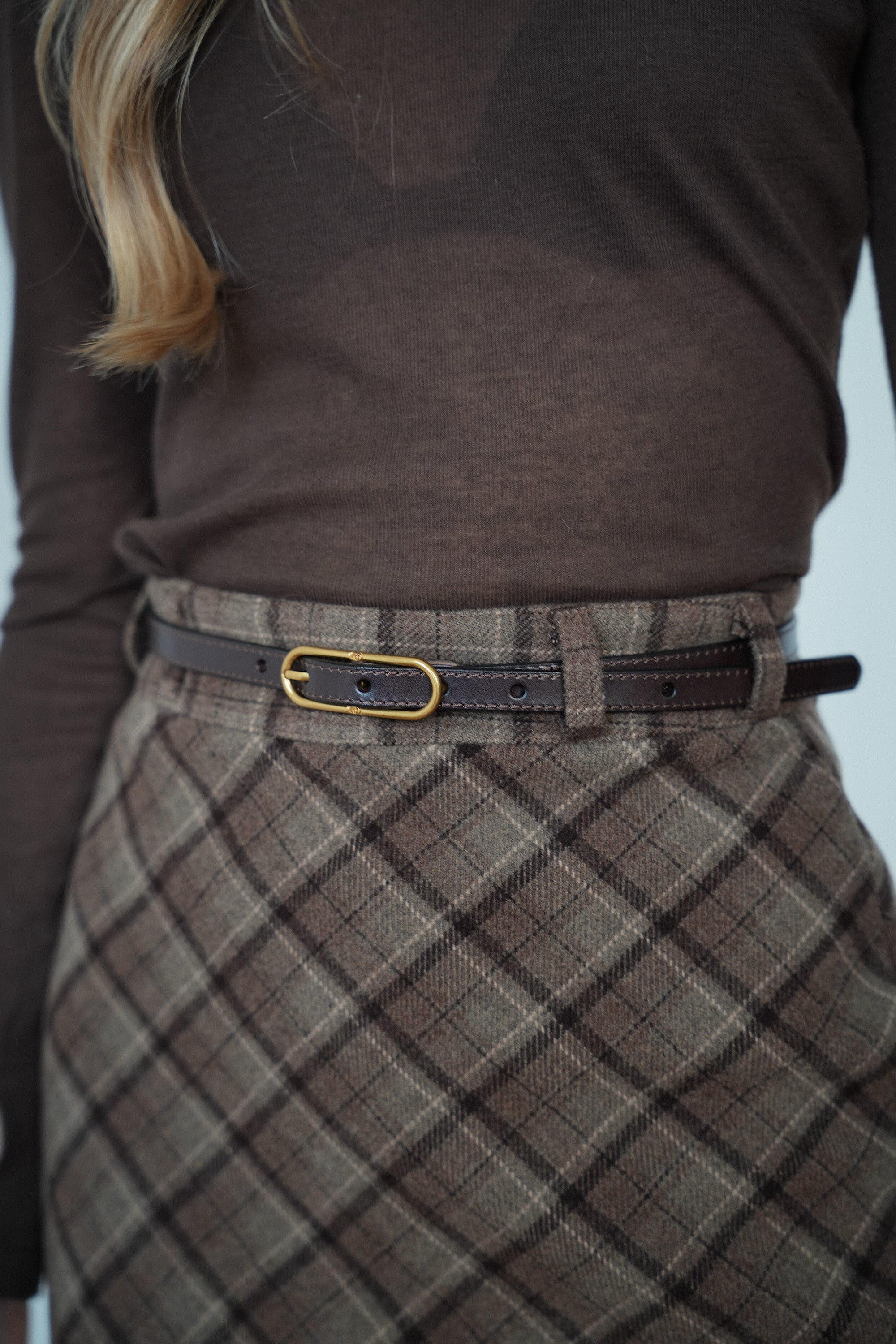 Tara chocolat - Ceinture cuir