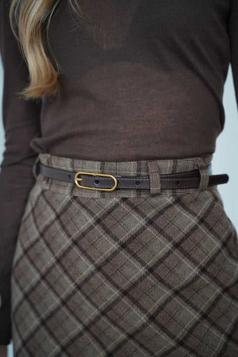 Tara chocolat - Ceinture cuir