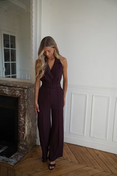 Ambre prune - Combinaison pantalon