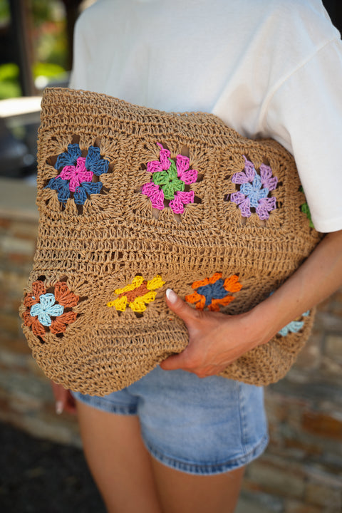 Xena beige - Sac en paille