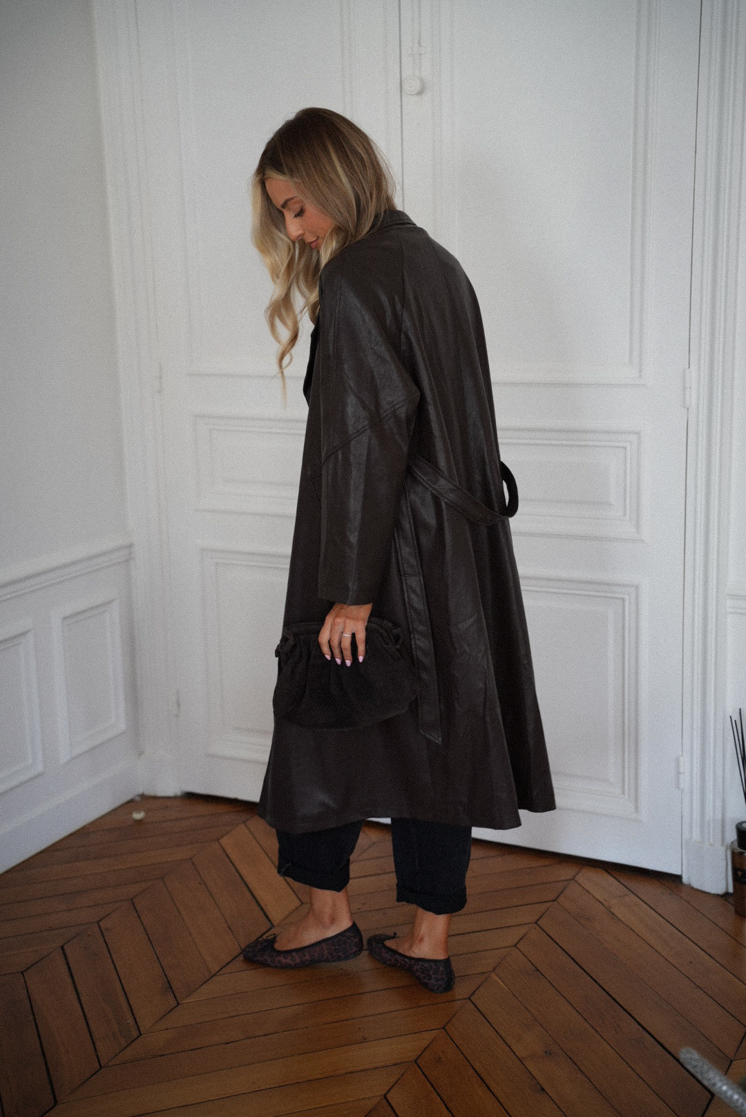 Penelope chocolat - Manteau cuir