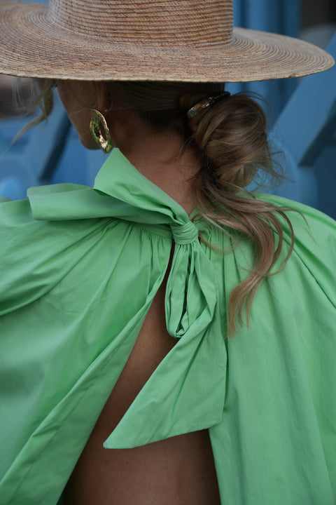 Lorena verte - Blouse dos nu