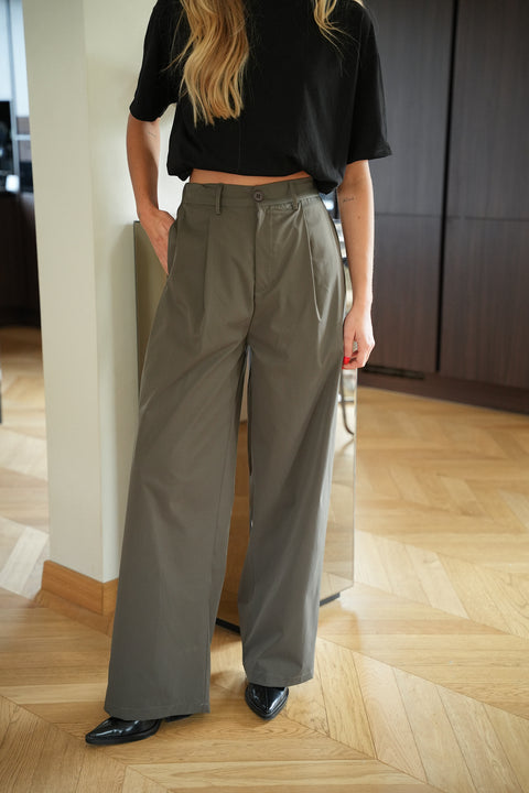 Livana kaki - Pantalon droit
