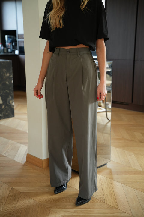 Livana kaki - Pantalon droit