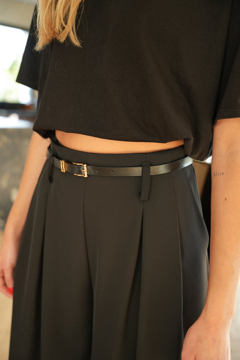 Inna noir - Pantalon fluide