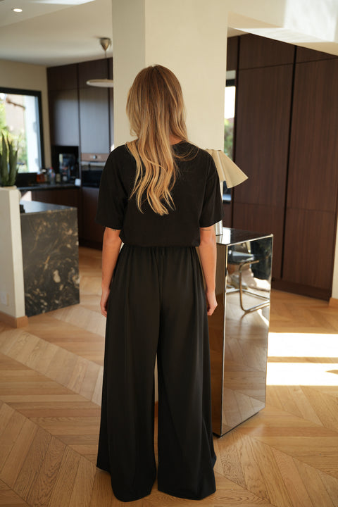 Inna noir - Pantalon fluide