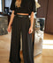 Inna noir - Pantalon fluide