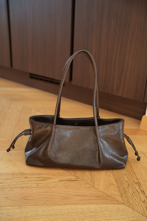 Livio chocolat - Sac en similicuir