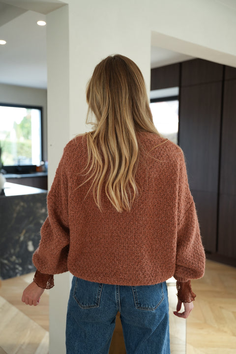 Santana terracotta - Pull torsadé