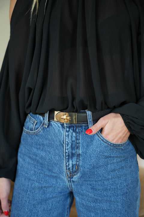 Victoire noire - Ceinture en cuir