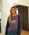 Lisa prune - T-shirt manches longues