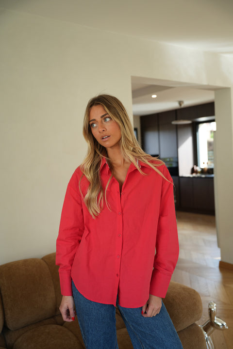 Théa rouge - Chemise droite