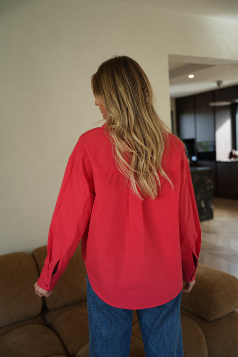 Théa rouge - Chemise droite