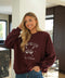 Loni bordeaux - Sweat brodé