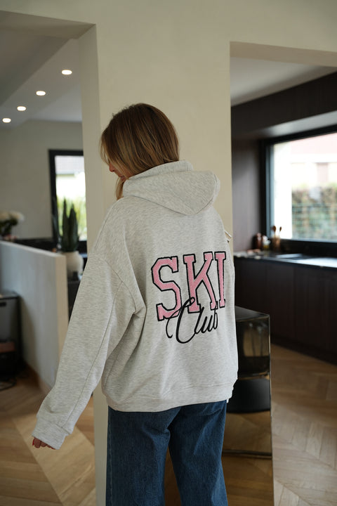 Léo gris - Sweat-shirt brodé