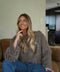 Greta taupe - Blouse plumes