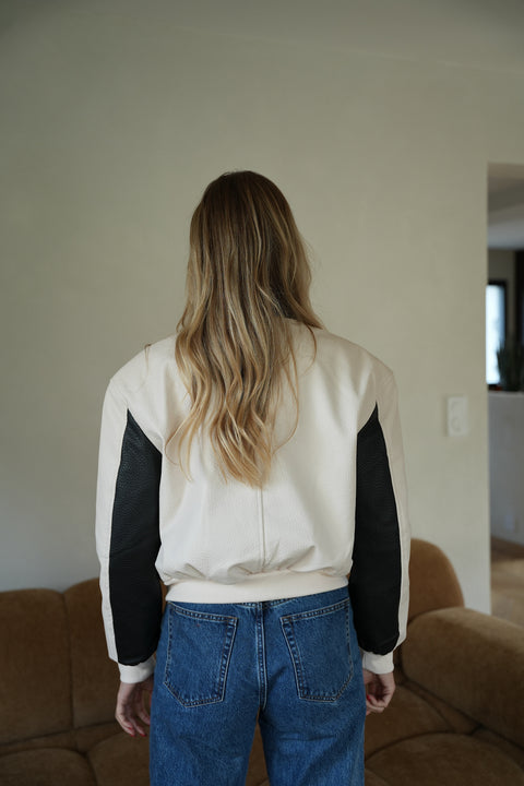 Zila écrue - Veste en similicuir