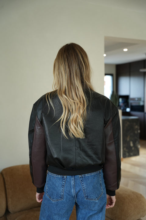 Zila noire - Veste en similicuir