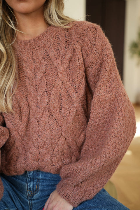 Santana terracotta - Pull torsadé