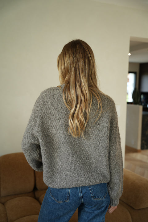 Santana gris - Pull torsadé