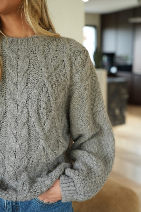 Santana gris - Pull torsadé