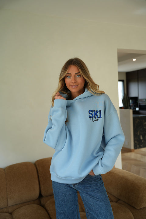 Léo bleu - Sweat-shirt brodé