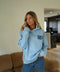 Léo bleu - Sweat-shirt brodé