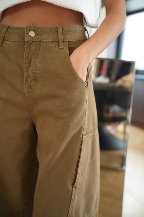 Anouk taupe - Pantalon cargo