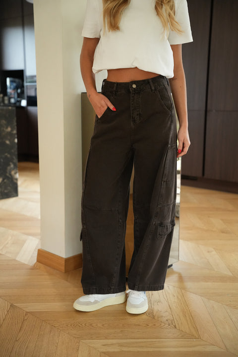 Anouk chocolat - Pantalon cargo