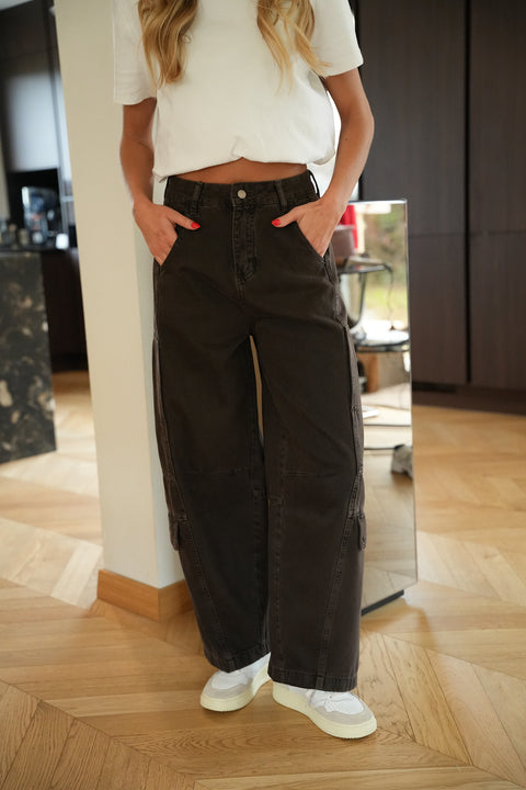 Anouk chocolat - Pantalon cargo
